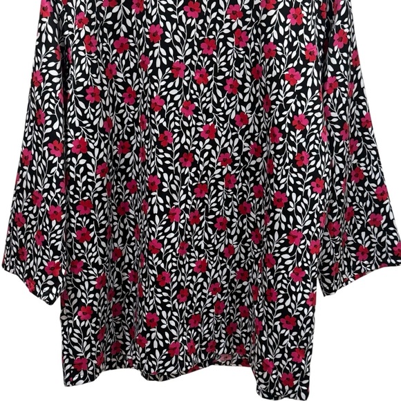 Kate Spade Floral Pajama Button up Top Comfy Cute Chic Women's Size L - Picture 7 of 11